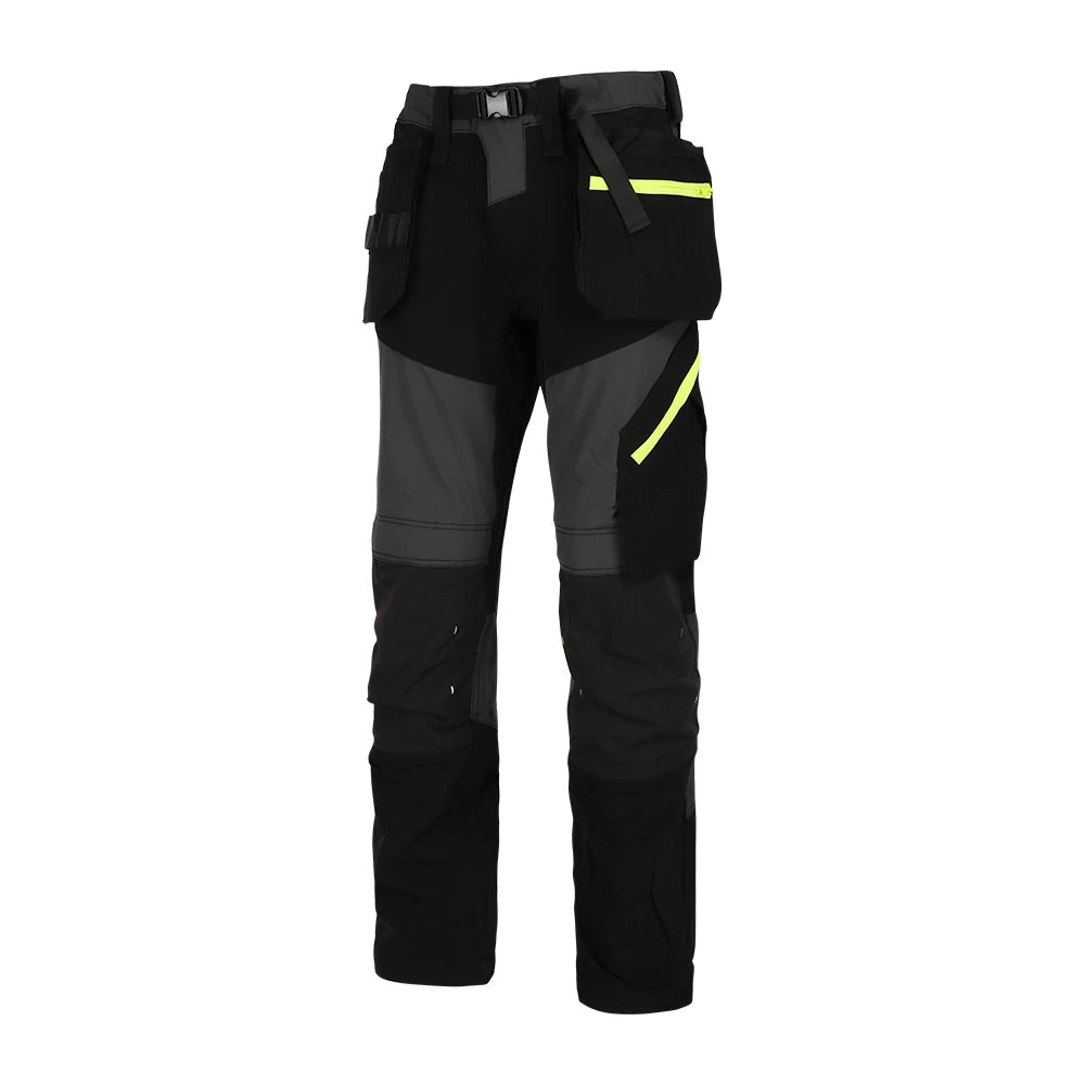 BLACK/GREY TROUSERS WITH FREE KNEE PADS