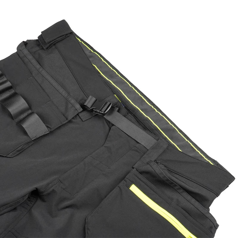 BLACK/GREEN TROUSERS WITH FREE KNEE PADS