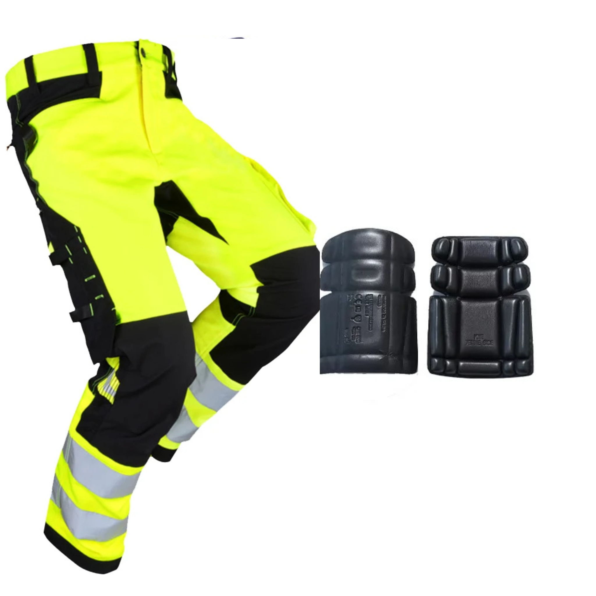 REFLECTIVE TROUSERS WITH FREE KNEE PADS